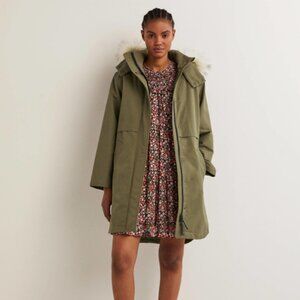 Boden Waterproof Borg Lined Parka Sz 12